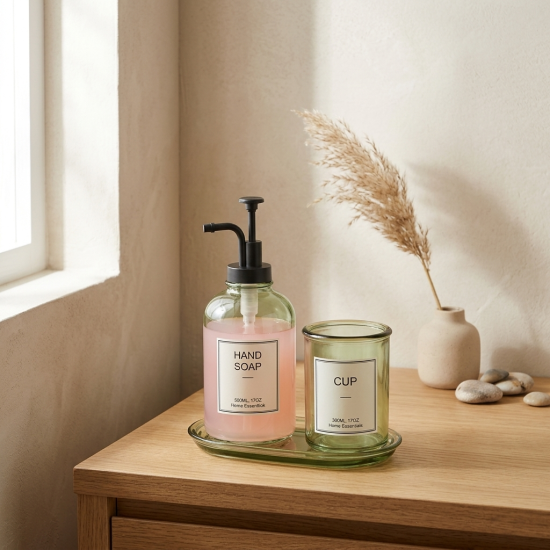 Glass Bathroom Set 3 Pcs