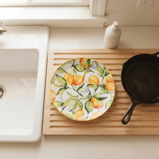 Lemon Pattern Porcelain Plate