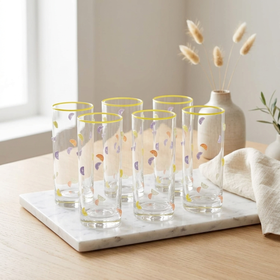 Glass Cups Set 6 Pcs