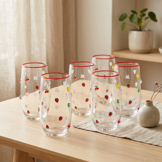 Glass Cups Set 6 Pcs