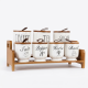 Porcelain Spice Jar Set - 7 Pcs