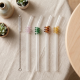 Glass Straws And Cleaning Brush- 5 Pcs