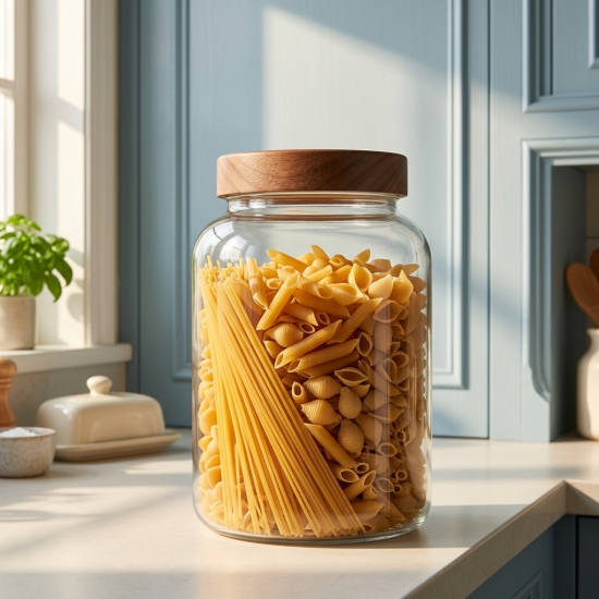 Acrylic Jar With Wooden Lid 2 L 