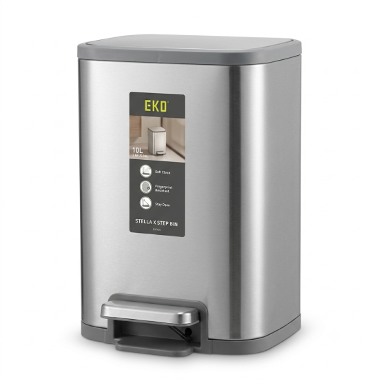 Square Trash Step Bin 10 liter