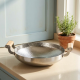Stainless Steel Wok With Wooden Handle 22 cm