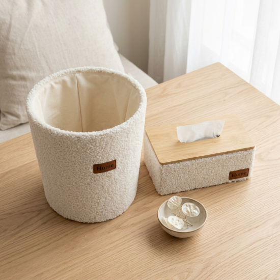 Trash Can & Tissue Box