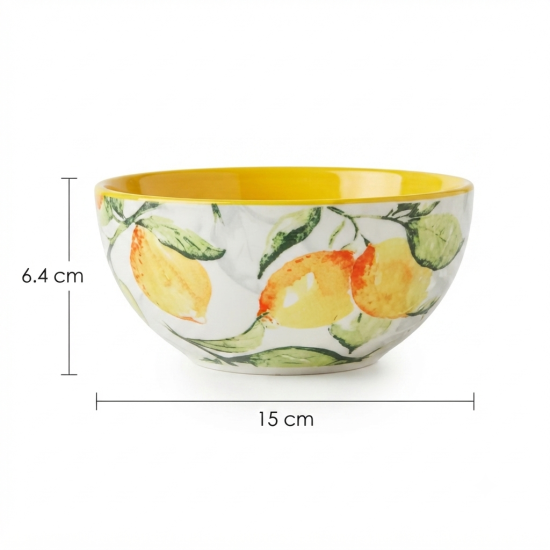 Lemon Pattern Porcelain Bowl