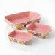 Floral Porcelain Casserole Set 3 Pcs
