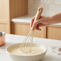 Silicone Whisk With Wooden Handle