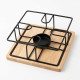 Metal Teapot Warmer with Wooden Base