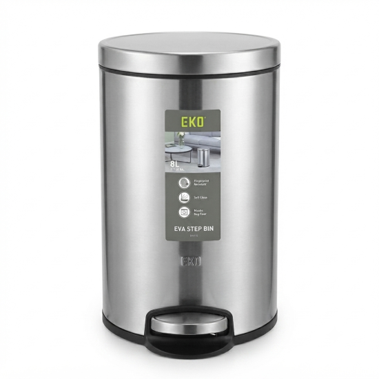 Steel Step Bin 8 liter