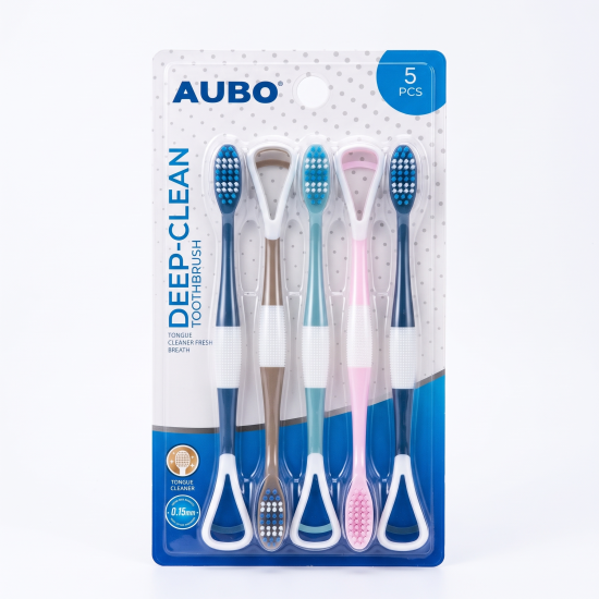 Toothbrush And Tongue Cleaner Set 5 Pcs