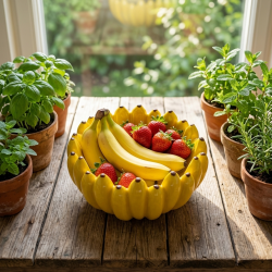 Banana Shaped Porcelain Bowl