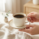 Porcelain Coffee Cup and Saucer Set - 6 Pcs