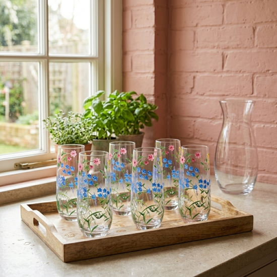 Glass Cups Set 6 Pcs