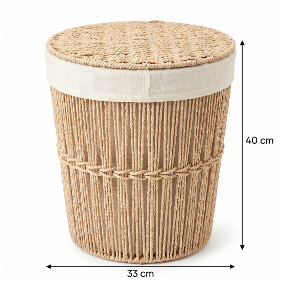 Straw Laundry Basket S