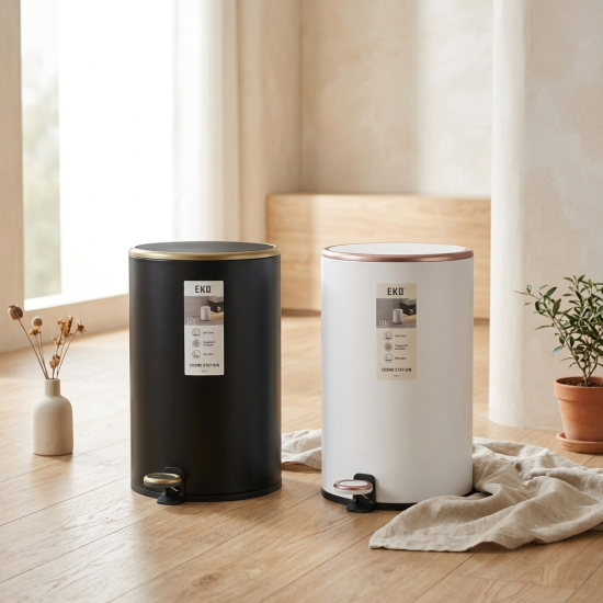 Round Trash Step Bin 12 Liter