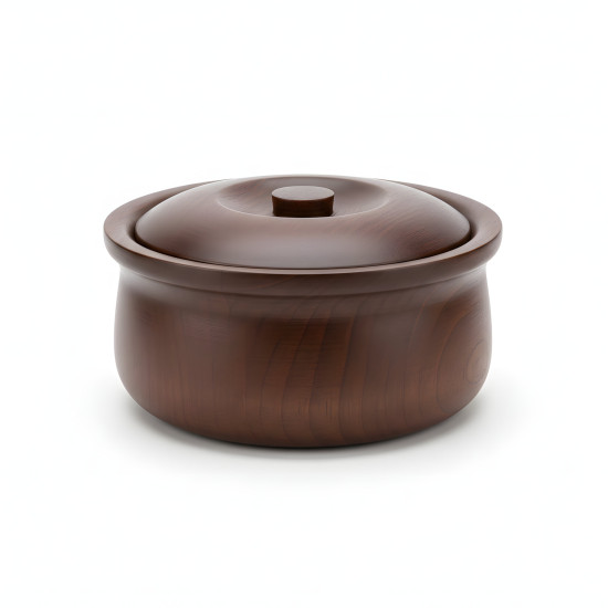 Wooden Bowl with Lid Small