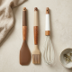 Kitchen Utensil Set Silicone And Wood 