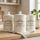 Porcelain Spice Jar Set - 3 Pcs