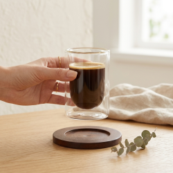 Glass Cups And Saucer Set 6 Pcs