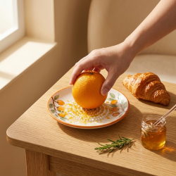 Fruit Pattern Garlic Grating Dish