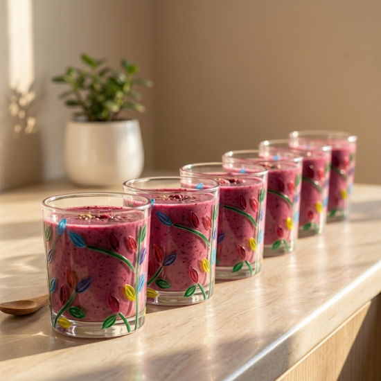 Glass Cups Set 6 Pcs