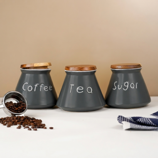 Porcelain Spice Jar Set - 3 Pcs