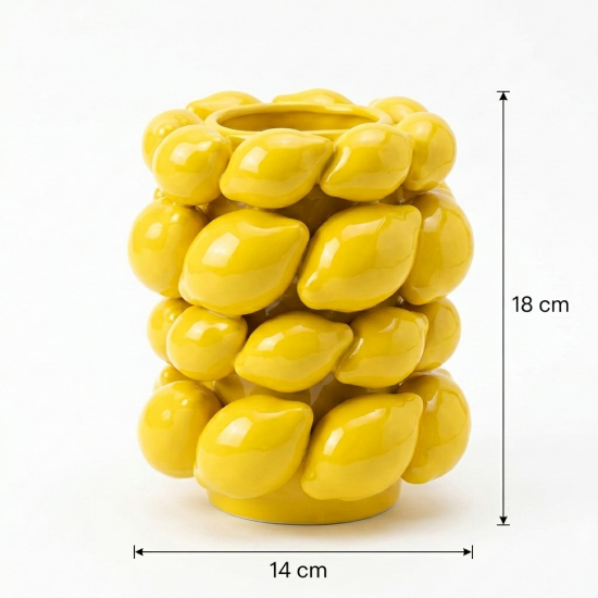 Lemon Shaped Porcelain Vase 