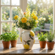 Lemon Pattern Porcelain Vase Large