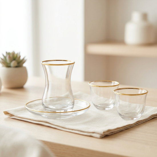 Tea Cup & Saucer & Coffee Cup Set