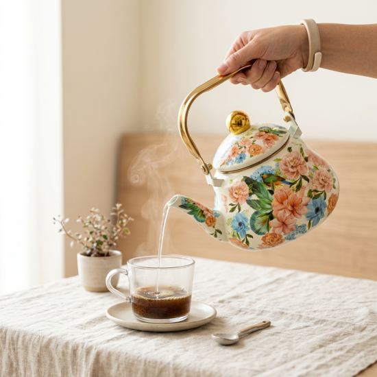 Flowers Pattern Tea Pot 2 Liter