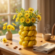 Lemon Shaped Porcelain Vase 