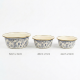 Flowers Pattern Basin Set - 3 Pcs