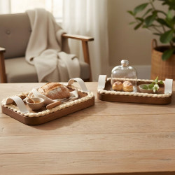 Wooden Tray Set 2 Pcs