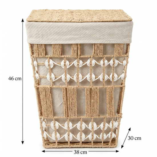 Straw Laundry Basket Medium