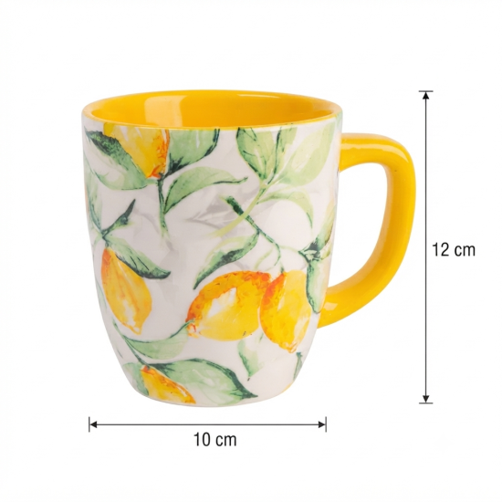 Lemon Pattern Porcelain Mug