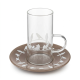 Glass Cups And Saucer Set 6 Pcs