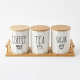 Porcelain Spice Jar Set - 3 Pcs