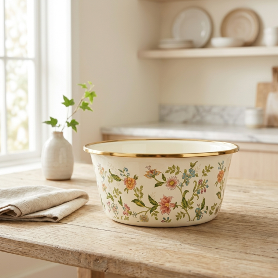 Flowers Pattern Basin Set - 3 Pcs