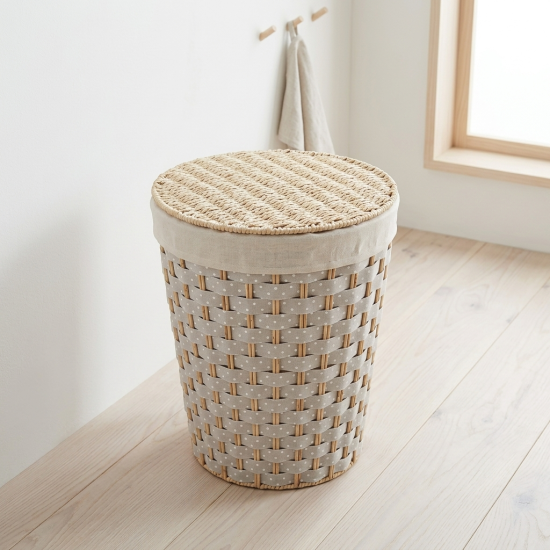 Straw Laundry Basket Medium