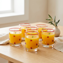 Glass Cups Set 6 Pcs