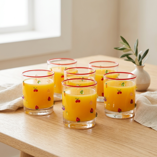 Glass Cups Set 6 Pcs