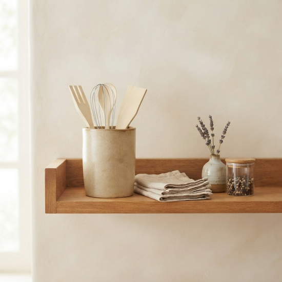 Kitchen Utensils 4 Pcs & Ceramic Holder Set