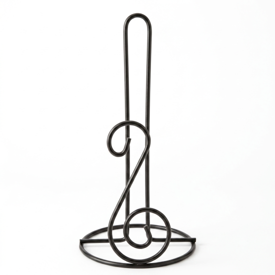Kitchen Paper Towel Rolls Holder Black 