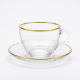 Tea Glass Cups And Saucer Set 6 Pcs